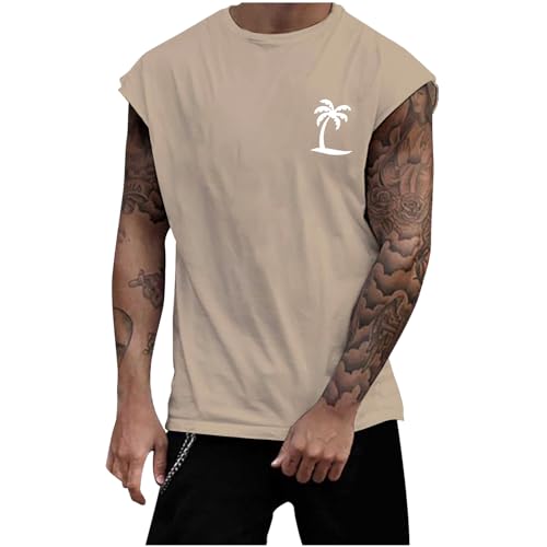 Generisch Sommerweste Herren leicht blau Tanktop Herren Gym eng Tanktop Herren weiß Sport Tanktops männer eng laufweste mit trinkflasche Laufshirt Herren 3XL muskelshirt von Generisch