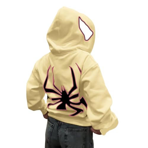 Generisch Spider Y2K Zip Up Hoodie, Bape Shark Hoodie Streetwear Y2K Zipper Herren Partner Vintage Clothes Men Zip Hoodie Y2K Herren Zipper 4Tune Herrenmode Grunge Sweater Hoodies Man (C30, XL) von Generisch