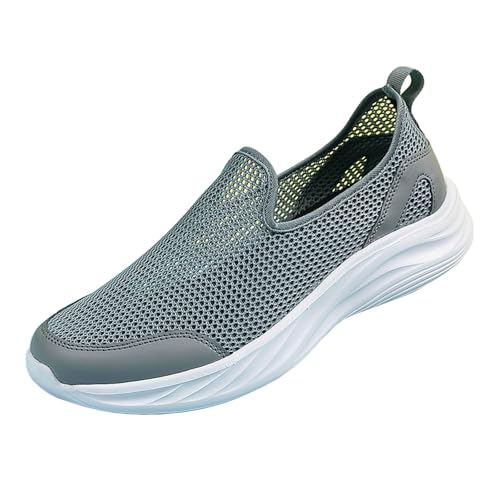 Generisch Sport Freizeitschuhe Herren Schuhe 39,Herrenschuhe Sneaker Schwarz,Atmungsaktive Mesh,Einfarbig rutschfest Plateau,Slip-On,Outdoor Leichte Walkingschuhe von Generisch