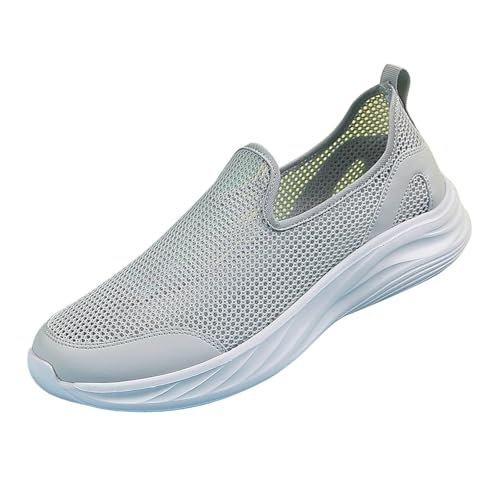 Generisch Sport Freizeitschuhe Herren Schuhe 39,Herrenschuhe Sneaker Schwarz,Atmungsaktive Mesh,Einfarbig rutschfest Plateau,Slip-On,Outdoor Leichte Walkingschuhe von Generisch