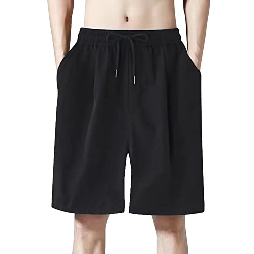 Sport Shorts Herren Baumwolle Cargohose Herren Kurz Sommershorts Leicht Freizeithose Casual Hausanzug Mit Taschen Jogginghose Outdoor Stoffhose Elastische Taille Sweatshorts Luftig Turnhose von Generisch