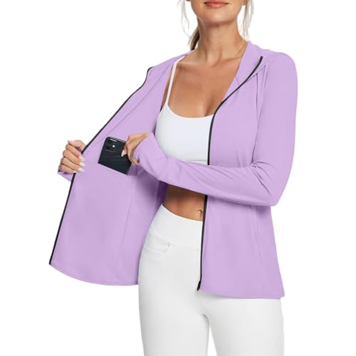 Generisch Sportjacke Damen Laufjacke Sonnenschutz Leicht Wanderjacke Sweatweste Women's Activewear Softshelljacke Laufweste Himbeerkernöl Strickjacke Trainingsjacke Langarmshirt Sport Laufpullover von Generisch