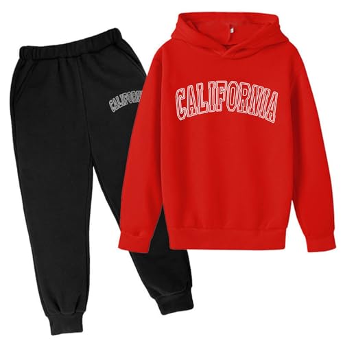 Generisch Sportkleidung Mädchen Jogginganzug Langarm Kinderkleidung set Sportanzug 2tlg Tracksuit Einfarbig Freizeitanzug Sweatshirt + Sporthose Trainingsanzug Kinder 5-13 Jahre von Generisch