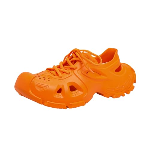 Generisch Sportsandalen im Freien atmungsaktive weiche Boden verschleißfeste Anti Rutsch Upstream und Watten Strandsandalen (Orange,45) von Generisch