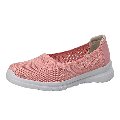 Generisch Sportschuhe Atmungsaktive Schnürschuhe Für Damen Flache Freizeitschuhe Unisex Leichte Arbeitsschuhe Sportliche Atmungsaktive Arbeitsschuhe Sommer Sneaker Damen Schlupfschuhe von Generisch