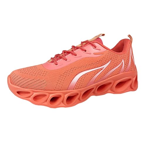 Generisch Sportschuhe Herren Freizeitschuhe Herren Sommer Luftpolster Mesh Sneaker Atmungsaktiv Laufschuhe Leichtgewichts Straßenlaufschuhe Unisex Mesh-Stretch-Turnschuhe Weichen Sohle Schnürschuhe von Generisch