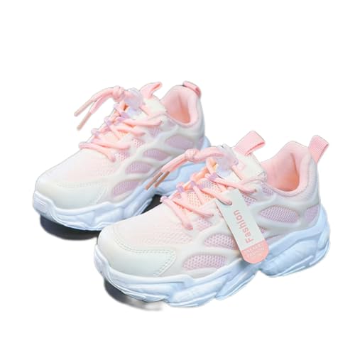 Generisch Sportschuhe Kinder Jungen Mädchen Turnschuhe Atmungsaktiv Laufschuhe Leicht Mesh Straßenlaufschuhe Ganzjahres Hallenschuhe Flach Dicker Boden rutschfest Sneaker (35) von Generisch