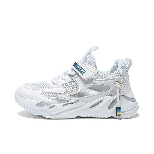 Generisch Sportschuhe Kinder Mesh Schnürung Breite Barfuss Traillaufschuhe Klettverschluss Atmungsaktiv Sneaker Hallenschuhe Outdoor Turnschuhe Leicht Straßenlaufschuhe von Generisch