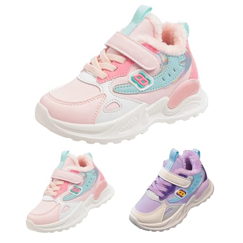 Generisch Sportschuhe Mädchen Warmfutter Sneakers Straßenlaufschuhe für Kinder Turnschuhe Laufschuhe Winterstiefel Schneestiefel Bequem Kinderschuhe Freizeitschuhe Joggingschuhe von Generisch