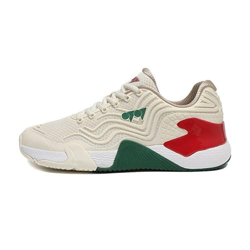 Generisch Sportschuhe Netzstoff Badmintonschuhe Professionelle Trainingsschuhe für Studenten Verschleißfeste rutschfeste Badmintonschuhe (Beige,36) von Generisch
