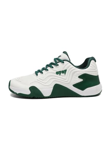 Generisch Sportschuhe Netzstoff Badmintonschuhe Professionelle Trainingsschuhe für Studenten Verschleißfeste rutschfeste Badmintonschuhe (Weiß Grün,45) von Generisch