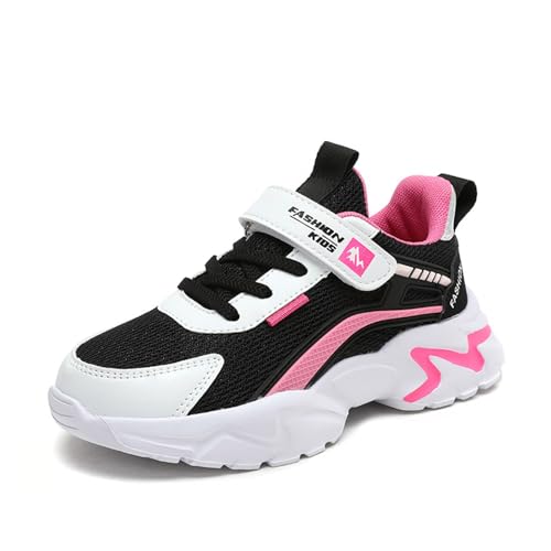 Generisch Sportschuhe mit Klettverschluss Kinderschuhe Mädchen, Mesh Barfussschuhe Atmungsaktiv Hallenschuhe Leicht Turnschuhe Minimalist Hallensportschuhe Outdoor Wanderschuhe für Mädchen von Generisch