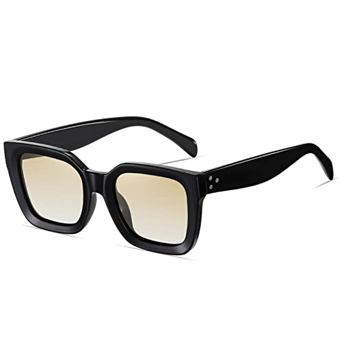 Generisch Square Frame Women Sunglasses Large Frame Outdoor Vacation Commuter Trend UV400 Sunglasses Gift(C) von Generisch