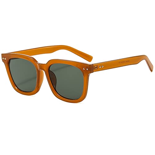 Generisch Square Large Frame Retro Men and Women Outdoor Vacation Beach Decorative Sunglasses (Color : B, Size : 1)(B) von Generisch