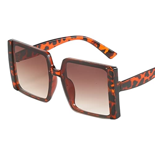 Generisch Square Women Large Frame Sunglasses Outdoor Driving Commuter Trend UV400 Sunglasses Gift(F) von Generisch