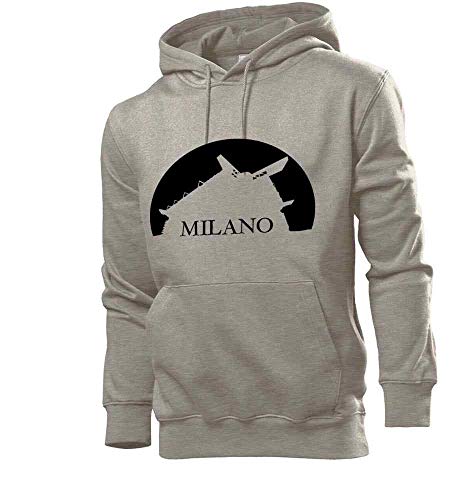 Generisch Stadion Mailand Männer Hoodie Sweatshirt Grau XL von shirt84