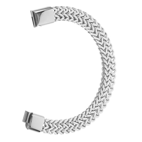 Generisch Stainless Steel Herrenarmband mit Karabinerverschluss Offenes Design Punk Style für Hip Hop und Alltagsschmuck Langlebig und Rostfrei von Generisch