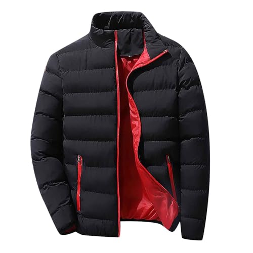 Generisch Steppjacke Herren Leicht Mit Stehkragen Daunenjacke Warme Winterjacke Wintermantel Puffer Jacke Herren Outdoor Pufferjacke Männer Warme Übergangsjacke Kurzmantel Daunenjacken Winter Zipper von Generisch