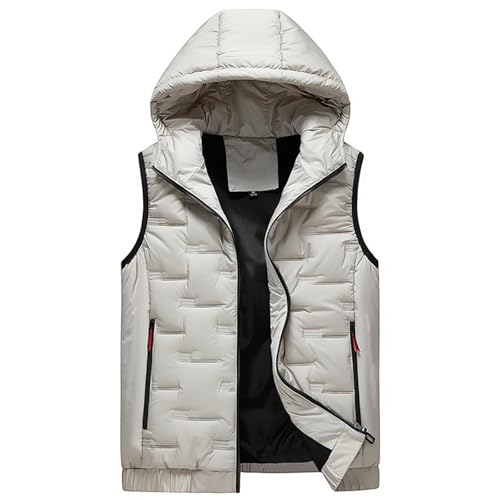 Generisch Steppweste Herren mit Kapuze Leicht Warm Winterweste mit Reissverschluss Schlichter Ärmellose Daunenweste Mode Trend Sportweste Outdoor Casual Übergangsjacke Generisch Steppweste Herren mit Kapuze Leicht Warm Winterweste mit Reissverschluss Schlichter Ärmellose Daunenweste Mode Trend Sportweste Outdoor Casual Übergangsjacke von Generisch