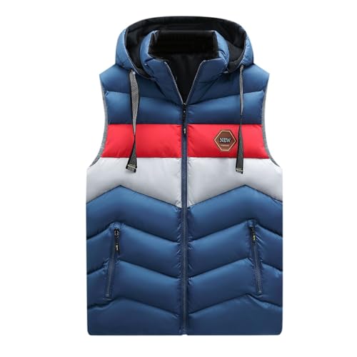 Generisch Steppweste Herren mit Kapuze Leicht Warm Winterweste mit Reissverschluss Schlichter Ärmellose Daunenweste Mode Trend Sportweste Outdoor Casual Übergangsjacke Generisch Steppweste Herren mit Kapuze Leicht Warm Winterweste mit Reissverschluss Schlichter Ärmellose Daunenweste Mode Trend Sportweste Outdoor Casual Übergangsjacke von Generisch
