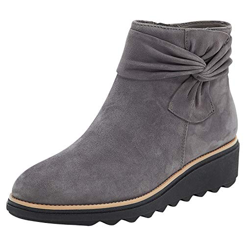 Generisch Stiefel Mit Weiter Wade Damen Keilplateau,Damenstiefel Reißverschluss Damen Schuhe Mit Plateau,Einfarbige rutschfeste Kurze Stiefeletten Schuhe Winterstiefel von Generisch