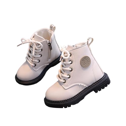 Generisch Stiefel für Kinder Mädchen Jungen Winterschuhe Herbst Winter Frühling Schnürstiefel Mode Lackstiefel mit Seitlicher Reißverschluss Kurze wasserdichte Boots Pailletten Stiefeletten von Generisch