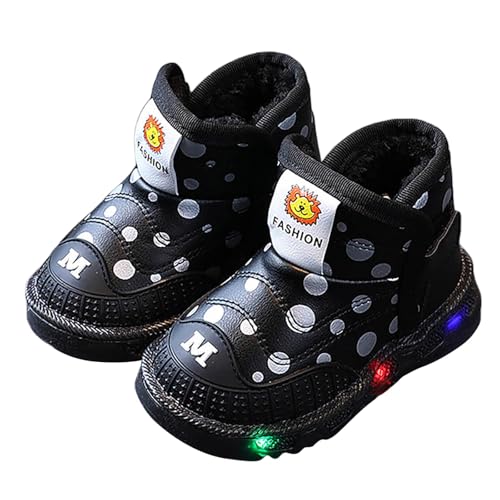 Generisch Stiefel für Kinder SchneestiefelLackstiefel Herbst Winter Schnürstiefel Winterschuhe Einfarbige Kinderstiefel wasserdichte rutschfeste Boots Mädchen Stiefeletten von Generisch