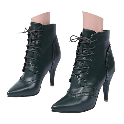 Generisch Stiefelette Damen Ankle Boots Stiefel mit Absatz Damen Stiletto High Heels Stiefeletten mit Pfennigabsatz Halbstiefel Klassische Ankle Boots Blockabsatz Chelsea Pumps Halbstiefel von Generisch