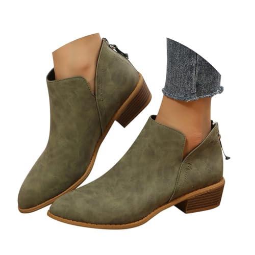 Generisch Stiefeletten Damen Ankle Boots Damen Mit Blockabsatz Herbst Winter Damenstiefel Cowboy Stiefeletten Wildleder Stiefeletten Chelsea Spitzer Spitze Und Reißverschluss Hinten Generisch Stiefeletten Damen Ankle Boots Damen Mit Blockabsatz Herbst Winter Damenstiefel Cowboy Stiefeletten Wildleder Stiefeletten Chelsea Spitzer Spitze Und Reißverschluss Hinten von Generisch