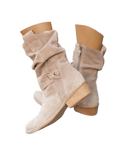 Generisch Stiefeletten Damen Cowboystiefel Beige Braun Damen Schuhe Elegant Wildleder Halbstiefel Schlupfschuhe Stiefel Kurzstiefel Winterstiefel Halbhohe Bequemer Absatz Ankle Boots Westernstiefel Generisch Stiefeletten Damen Cowboystiefel Beige Braun Damen Schuhe Elegant Wildleder Halbstiefel Schlupfschuhe Stiefel Kurzstiefel Winterstiefel Halbhohe Bequemer Absatz Ankle Boots Westernstiefel von Generisch