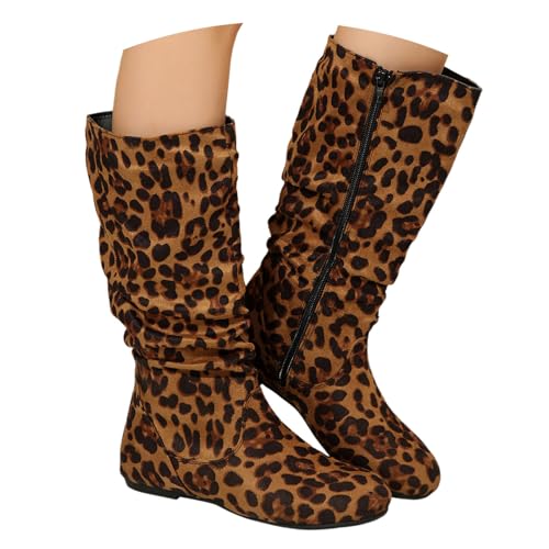 Generisch Stiefeletten Damen Elegant Wildleder Halbstiefel Spitz Schlupfschuhe Stiefel Kurzstiefel Winterstiefel Halbhohe Bequemer Absatz Ankle Boots Westernstiefel Damenstiefel Braun 1 38 von Generisch
