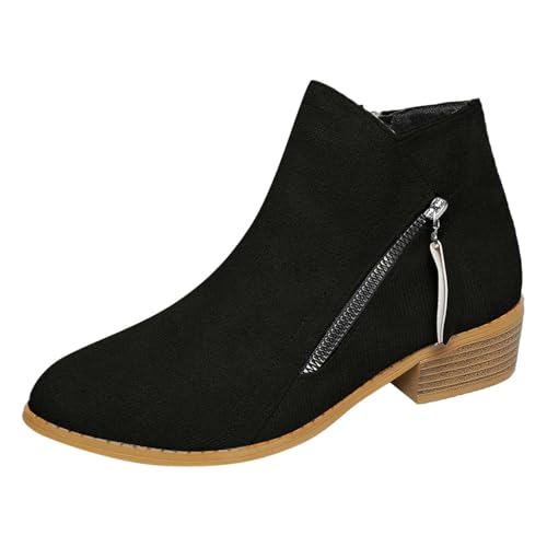 Generisch Stiefeletten Damen Kurzstiefel Spitz Zehen Ankle Boots Retro Obermaterial Halbstiefel Reißverschluss Modische Blockabsatz Knöchelhoch Schlupfstiefel Bootsschuhe Für Alltag Generisch Stiefeletten Damen Kurzstiefel Spitz Zehen Ankle Boots Retro Obermaterial Halbstiefel Reißverschluss Modische Blockabsatz Knöchelhoch Schlupfstiefel Bootsschuhe Für Alltag von Generisch