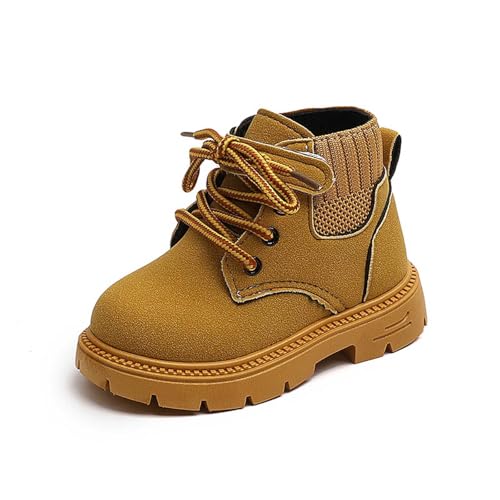 Generisch Stiefeletten Kinder Winterstiefel Leder Gummistiefel Herbstschuhe Chelsea Boots Mädchen Reitstiefel Kinderstiefelübergangsschuhe Winterboots 21-30Eu von Generisch