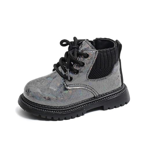 Generisch Stiefeletten Kinder Winterstiefel Leder Gummistiefel Herbstschuhe Chelsea Boots Mädchen Reitstiefel Kinderstiefelübergangsschuhe Winterboots 21-30Eu von Generisch