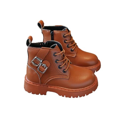 Generisch Stiefeletten Mädchen Klassische Warme Herbstschuhe Boots Leicht Mittelere Schneestiefel Modisch rutschfest Kinderstiefel Winterstiefel Britischer Freizeitstiefeletten von Generisch