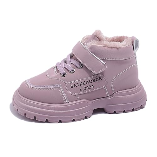 Generisch Stiefeletten Mädchen Schneestiefel Prinzessinnenstiefel Gummistiefel Winterstiefel Kinder Sohlen Kinderschuhe Profilsohle Dicke Sohle Winter Schneeschuhe mit Reißverschluss von Generisch