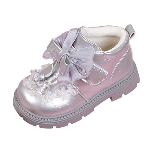 Generisch Stiefelschuh Mädchen Schneestiefel Stiefel Winter Kinder Cowboy Boots Winterschuhe mittlere hohe mit Seitlichem Reißverschluss für Freizeit Party von Generisch