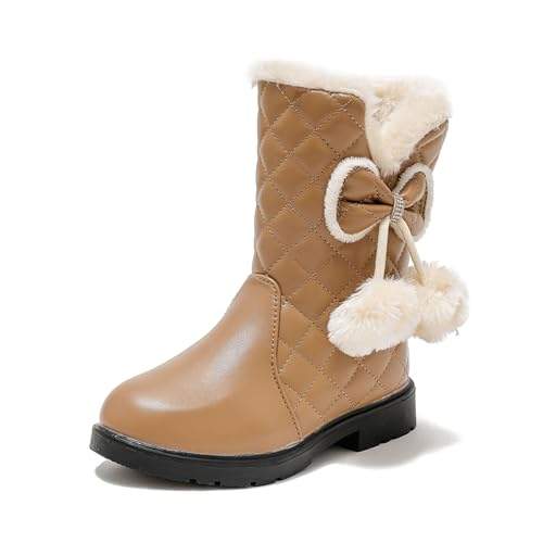 Generisch Stiefelschuh Mädchen Stiefel Winter Kinder Cowboy Boots Sommer Freizeit Stiefeletten mittlere hohe mit Seitlichem Reißverschluss Oktoberfest von Generisch