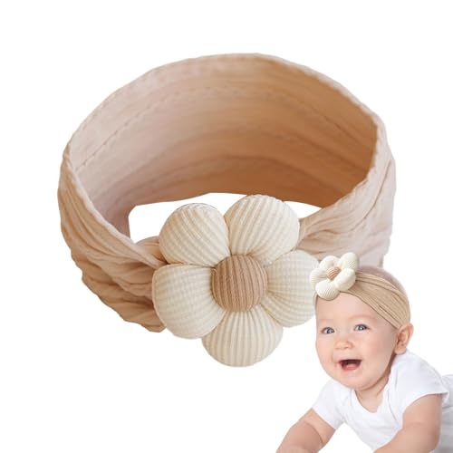 Generisch Stirnbänder für Babys,Baby-Stirnbänder | Baby Stirnband Kopfwickel - Breite Kopfwickel, dehnbare Stirnbänder für Neugeborene, Haarschmuck, Stirnbänder für Neugeborene mit Blume von Generisch