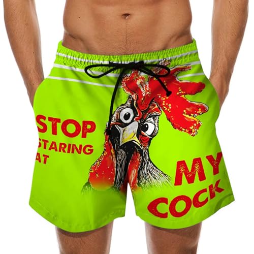 Generisch Stop Staring at My Cock Shorts mit lustigem Hahn-Muster Sommer Shorts mit Digitaldruck von Generisch