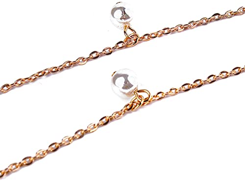 Generisch Strand Faux Pearl Fußkettchen für Frauen, Einzigartige verstellbare Seil Fußkettchen Fußschmuck für Frauen Strand Casual Schmuck AccessoiresPraktisches Design, langlebig von Generisch