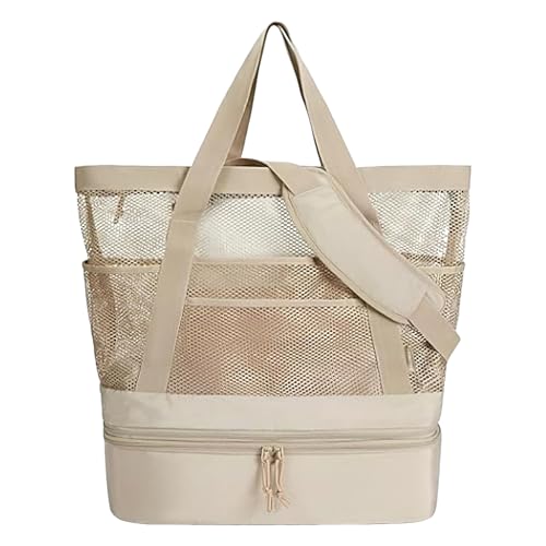 Generisch Strandtasche,Schwimmbad Tasche | Großes Fassungsvermögen Spielzeugorganizer Sanddicht für Frauen Kinder Familie Reise Camping Schwimmen von Generisch