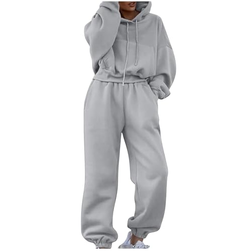 Generisch Streatwear Trainingsanzüge Für Damen, Warm Sportlich Sportanzug Winddicht Komfortabel Jogging Anzug Lockerer Schnitt Oversized Streatwear Trainingsanzüge Ganzset Atmungsaktiv Jogginganzug von Generisch