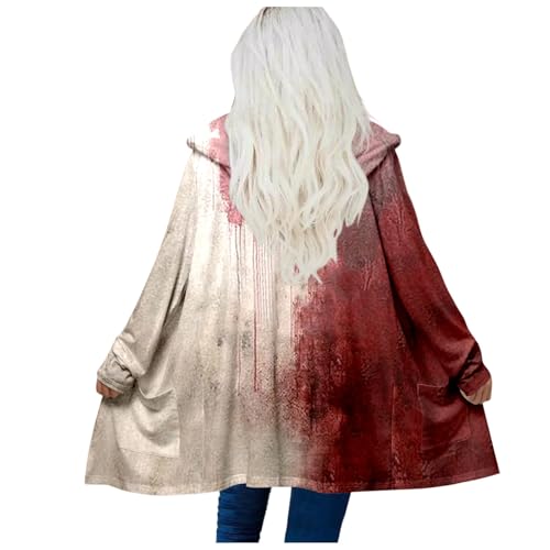 Generisch Strickjacken für Damen Lang Halloween Horror Cardigan Jacke Dünne Casual Langarm Sommerjacke Strickweste Entsetzen Blutig Open Front Outwear mit Blutigem Einfarbig Freizeit Jacket Generisch Strickjacken für Damen Lang Halloween Horror Cardigan Jacke Dünne Casual Langarm Sommerjacke Strickweste Entsetzen Blutig Open Front Outwear mit Blutigem Einfarbig Freizeit Jacket von Generisch