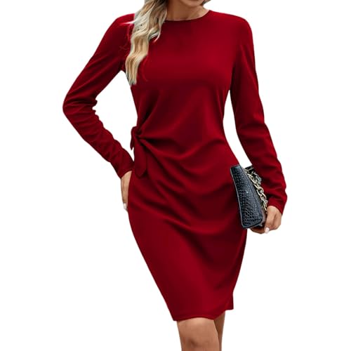 Generisch Strickkleid Damen Lang Figurbetontes Rundhals Damenkleid Elegant Pulloverkleid Langarm Pulli Herbst Winterkleider Freizeitkleid Sweater Dress 4#Rot S Generisch Strickkleid Damen Lang Figurbetontes Rundhals Damenkleid Elegant Pulloverkleid Langarm Pulli Herbst Winterkleider Freizeitkleid Sweater Dress 4#Rot S von Generisch