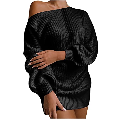 Generisch Strickkleid Damen Winterkleid Elegant Schulterfrei Pulloverkleid Warm Langarm Kleid Strickkleider Lässig Sweatkleid Blusenkleid Pullikleid Frauen Partykleid Blitzangebote Schwarz L Generisch Strickkleid Damen Winterkleid Elegant Schulterfrei Pulloverkleid Warm Langarm Kleid Strickkleider Lässig Sweatkleid Blusenkleid Pullikleid Frauen Partykleid Blitzangebote Schwarz L von Generisch