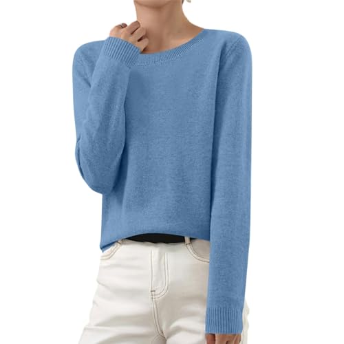 Generisch Strickpullover Damen Langarmshirt Winter Pulli Strickwaren Elegant Blusen Tuniken Leichte Pullover Basic Tops Dünn Weihnachts Sweater Warm Winterpullover Strickpulli Bequem Weich Oberteile von Generisch