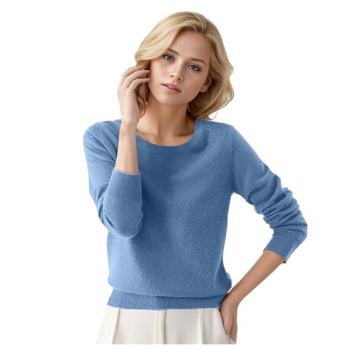 Generisch Strickpullover Pullover Schwarz Women Sweater Strickpullover Damen Grau Silvester Pulli Damen Warme Winterpullover Damen Hellblauer Strickpullover Damen von Generisch