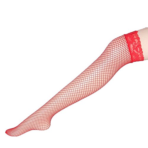 Generisch Strümpfe Damen Spitzen Halterlose Strümpfe Rutschfest Seidenstrümpfe Sexy Große Größen Oberschenkel Hohe Spitze Transparent Strümpfe Overknees Netzstrümpfe Fischnetz Stockings von Generisch