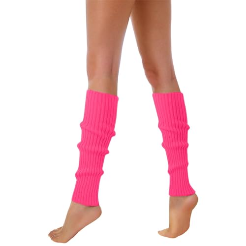 Generisch Stulpen Damen beinwärmer Frauen Mädchen Fashion Winter 80er Stulpen Beinstulpen Beinwärmer Kniestrümpfe Leg Warmers Strümpfe in Einheitsgröße (04 Pink, Eine Größe) von Generisch